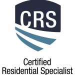 Dark and light blue CRS logo